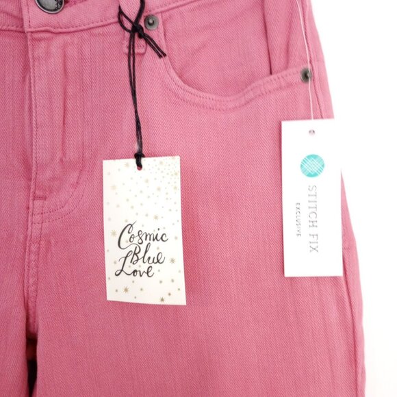 Cosmic Blue Love Adrianne Boyfriend Jean in Flamingo Pink - Picture 3 of 11
